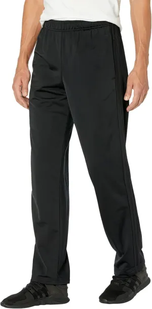adidas Men's Essentials Warm-up Open Hem 3-stripes Tracksuit Bottoms, Black-white,