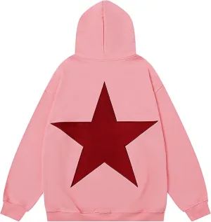 Aelfric Eden Star Hoodies Y2k Oversized Graphic Hoodies Aesthetic 90s Crewneck Sweatshirt Long Sleeve Pullover Tops