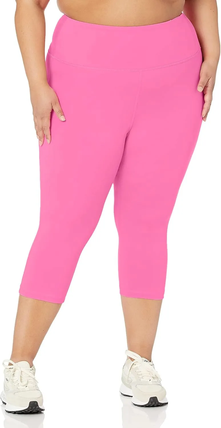 Amazon Essentials Women's Active Sculpt Workout Athleisure High Rise Capri Leggings (Available in Plus Size)
