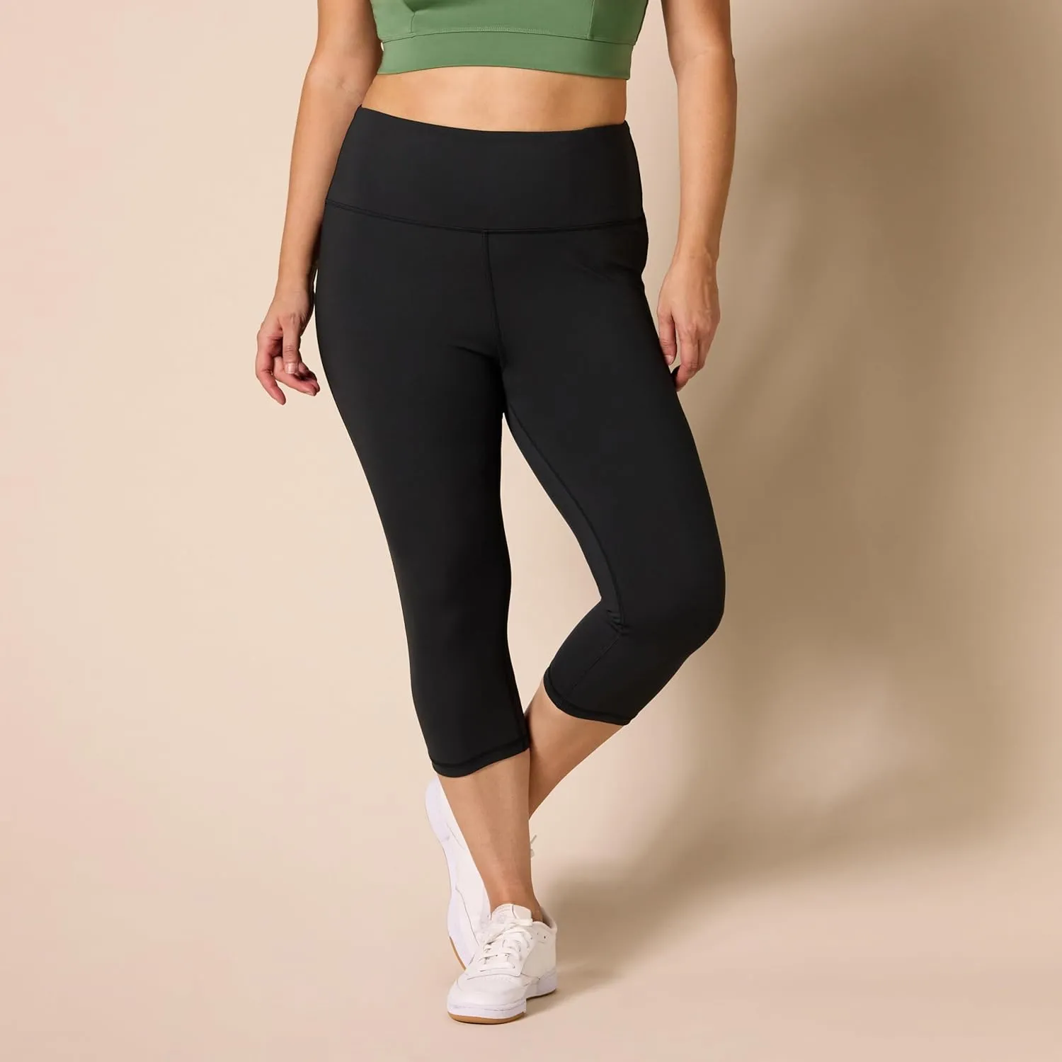 Amazon Essentials Women's Active Sculpt Workout Athleisure High Rise Capri Leggings (Available in Plus Size)