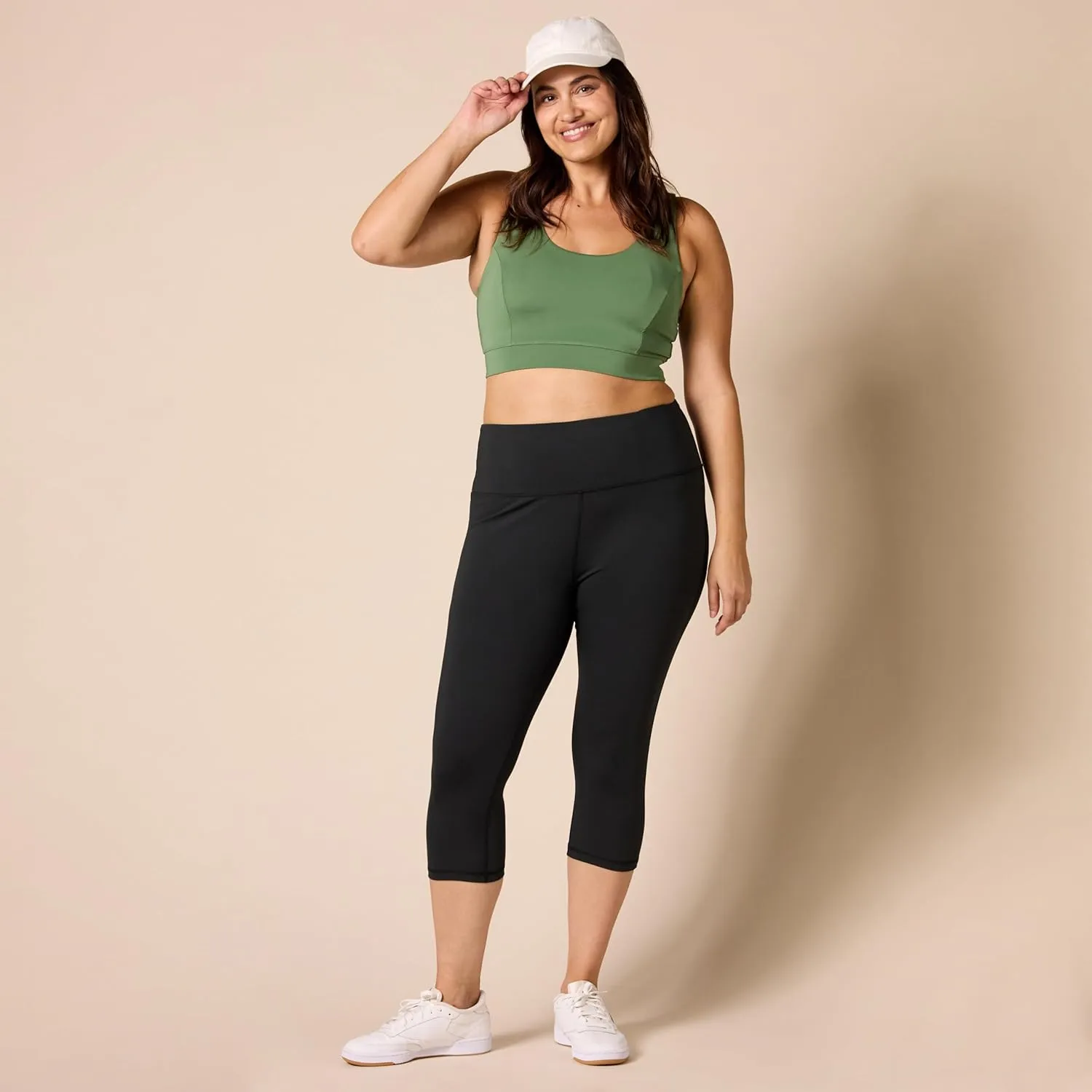 Amazon Essentials Women's Active Sculpt Workout Athleisure High Rise Capri Leggings (Available in Plus Size)