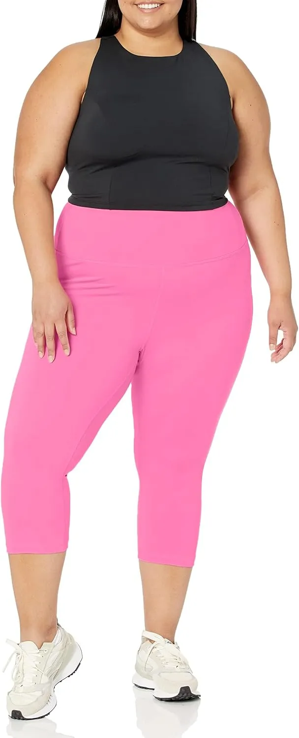 Amazon Essentials Women's Active Sculpt Workout Athleisure High Rise Capri Leggings (Available in Plus Size)
