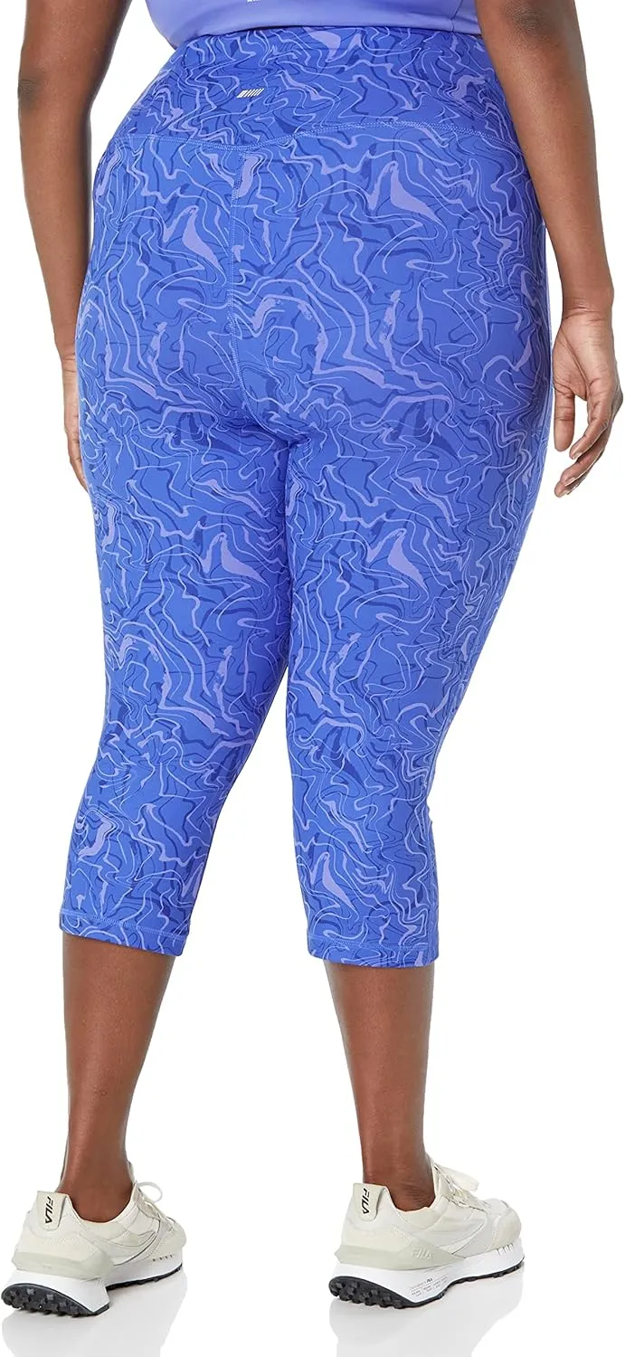 Amazon Essentials Women's Active Sculpt Workout Athleisure High Rise Capri Leggings (Available in Plus Size)