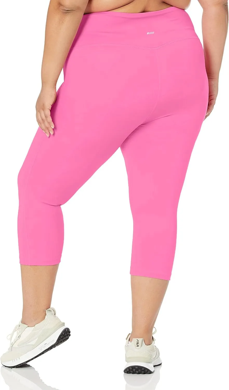 Amazon Essentials Women's Active Sculpt Workout Athleisure High Rise Capri Leggings (Available in Plus Size)