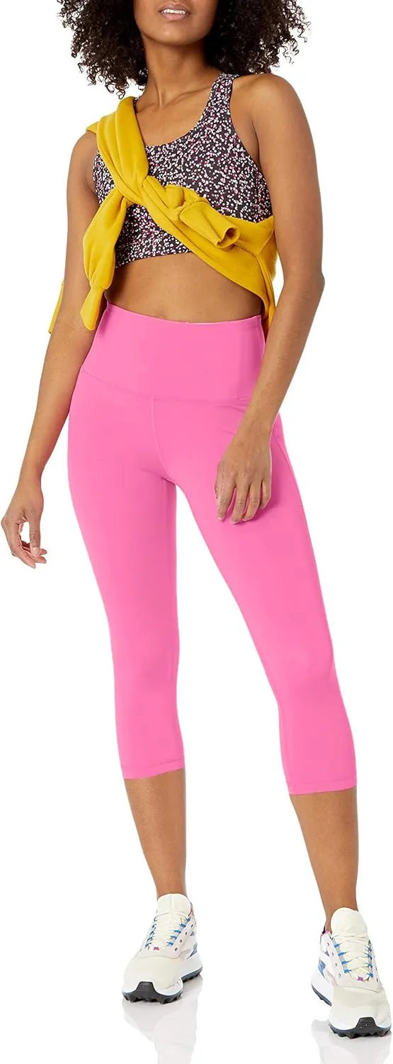 Amazon Essentials Women's Active Sculpt Workout Athleisure High Rise Capri Leggings (Available in Plus Size)