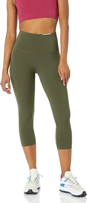 Amazon Essentials Women's Active Sculpt Workout Athleisure High Rise Capri Leggings (Available in Plus Size)