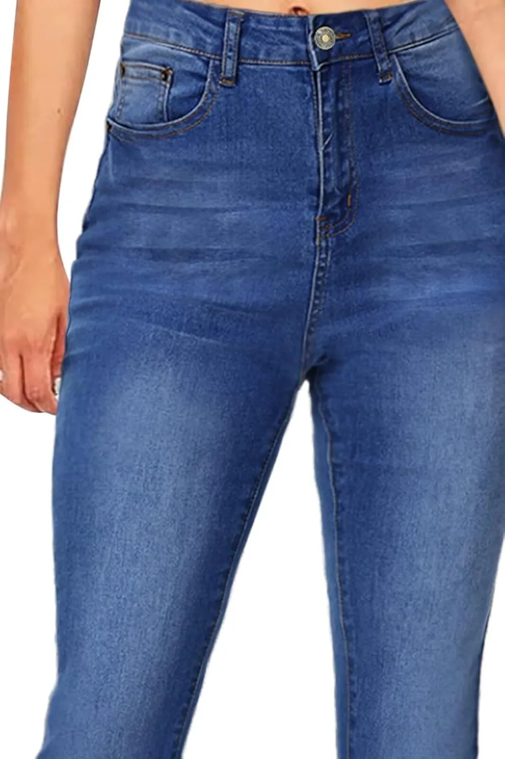 AMRSPENG Women's Black Bell Bottom Jeans for Women Flare Jeans High Waist Bootcut Jeans for Women Stretch Bell Bottom Pants