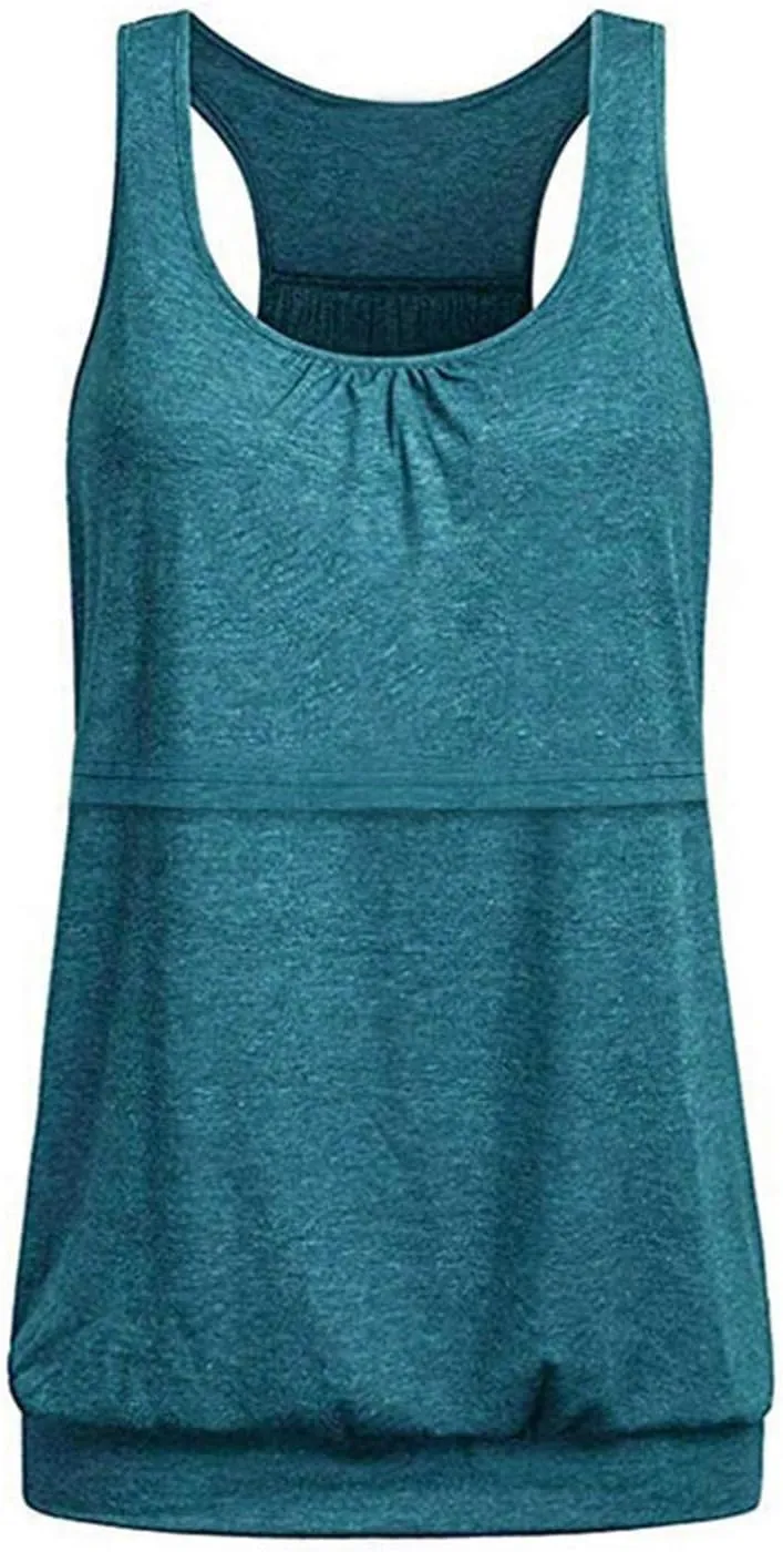 Andongnywell Plus Size Tank Tops Breastfeeding Shirt Women?s Maternity Nursing Vest Sleeveless Tops