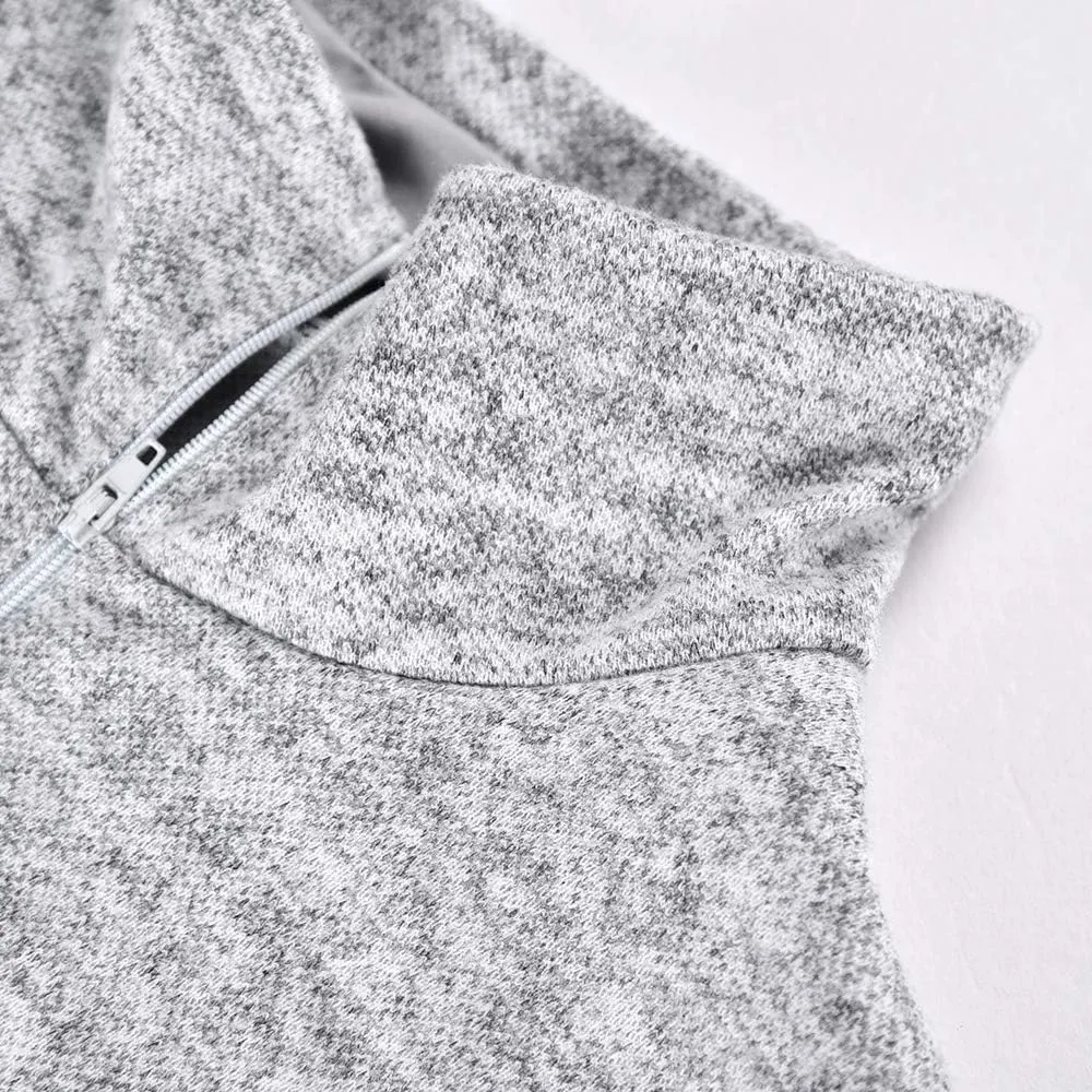 Artfish Women's Women Quarter Zip Casual Pullovers Lightweight Fleece Sweatshirts with Pockets