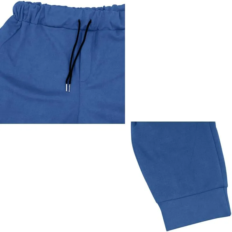 Athleisure 2-Piece Suede Set,Mens 2 Pieces Loose Casual Suits Long Sleeve Button Down Shirt Jacket Jogging Pants Set
