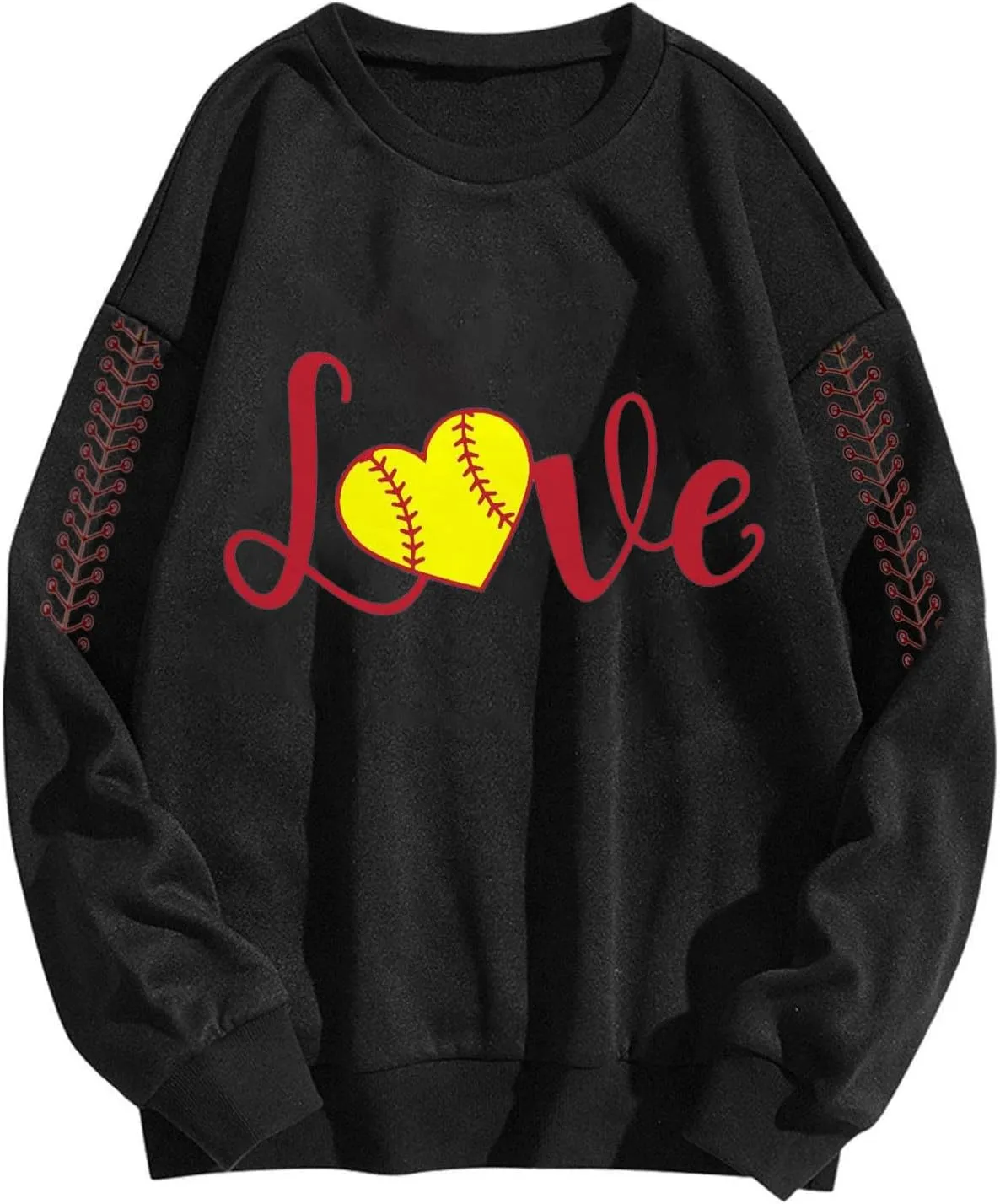 Baseball Sweatshirt Women Long Sleeve Comfy Baseball Shirts Softball Crewneck Graphic Pullover Game Day Sweatshirts