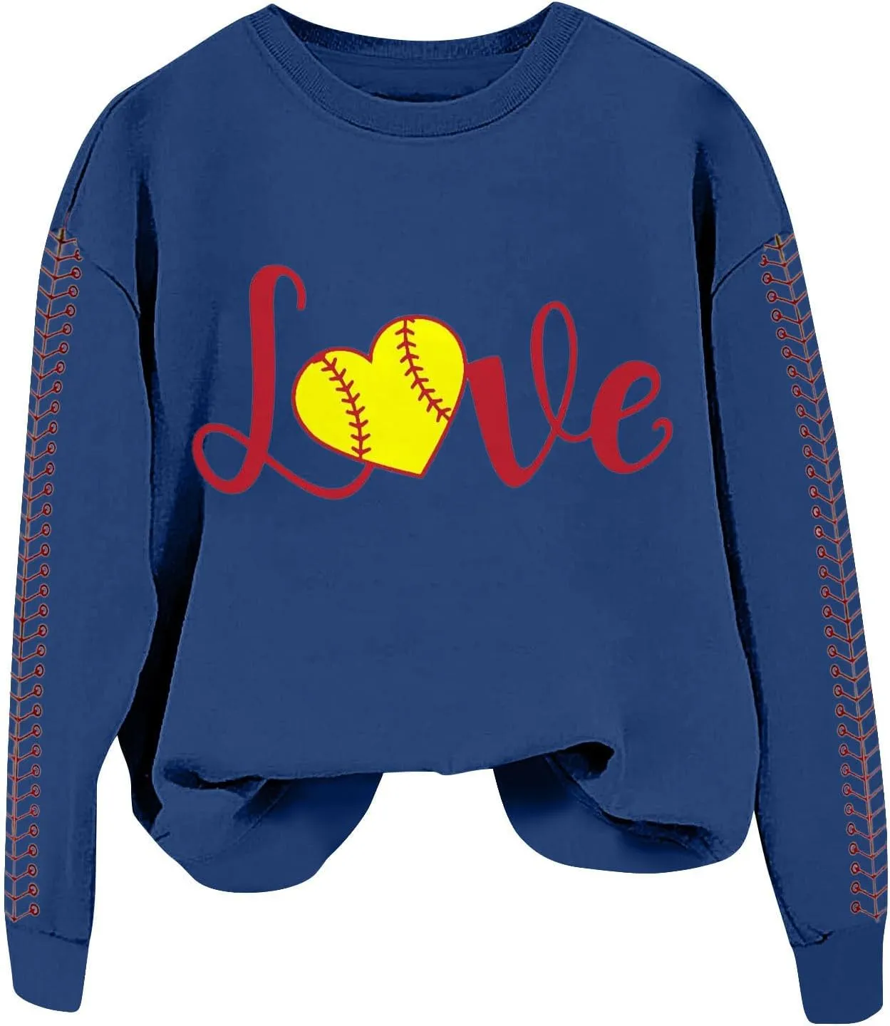 Baseball Sweatshirt Women Long Sleeve Comfy Baseball Shirts Softball Crewneck Graphic Pullover Game Day Sweatshirts