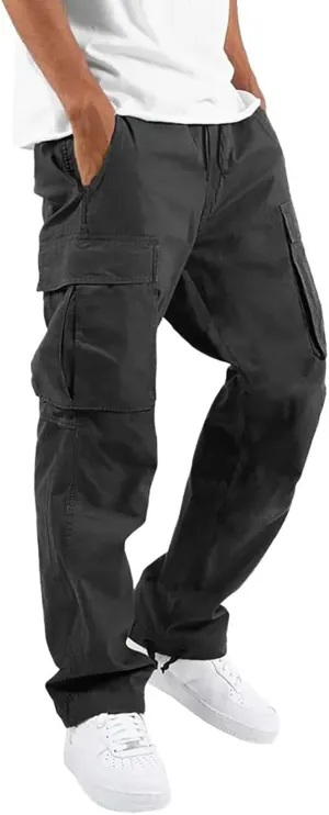 Big and Tall Cargo Pants for Men Sweatpants for Men Waist Sweatpants Fleece Cargo Sweatpants for Men Loose Fit Jogger