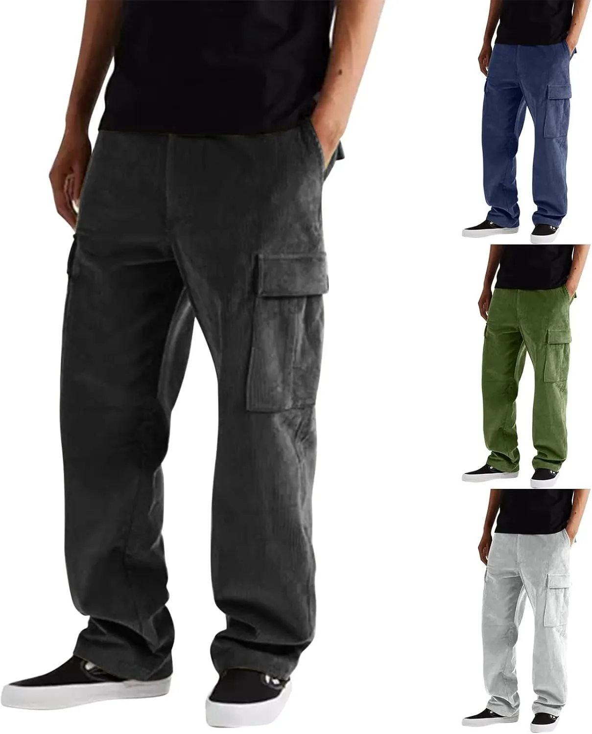 Cargo Pants for Men Relaxed Fit Mens Sweat Pants for Man Drawstring Sweatpants Athletic Pants for Mens Work Joggers