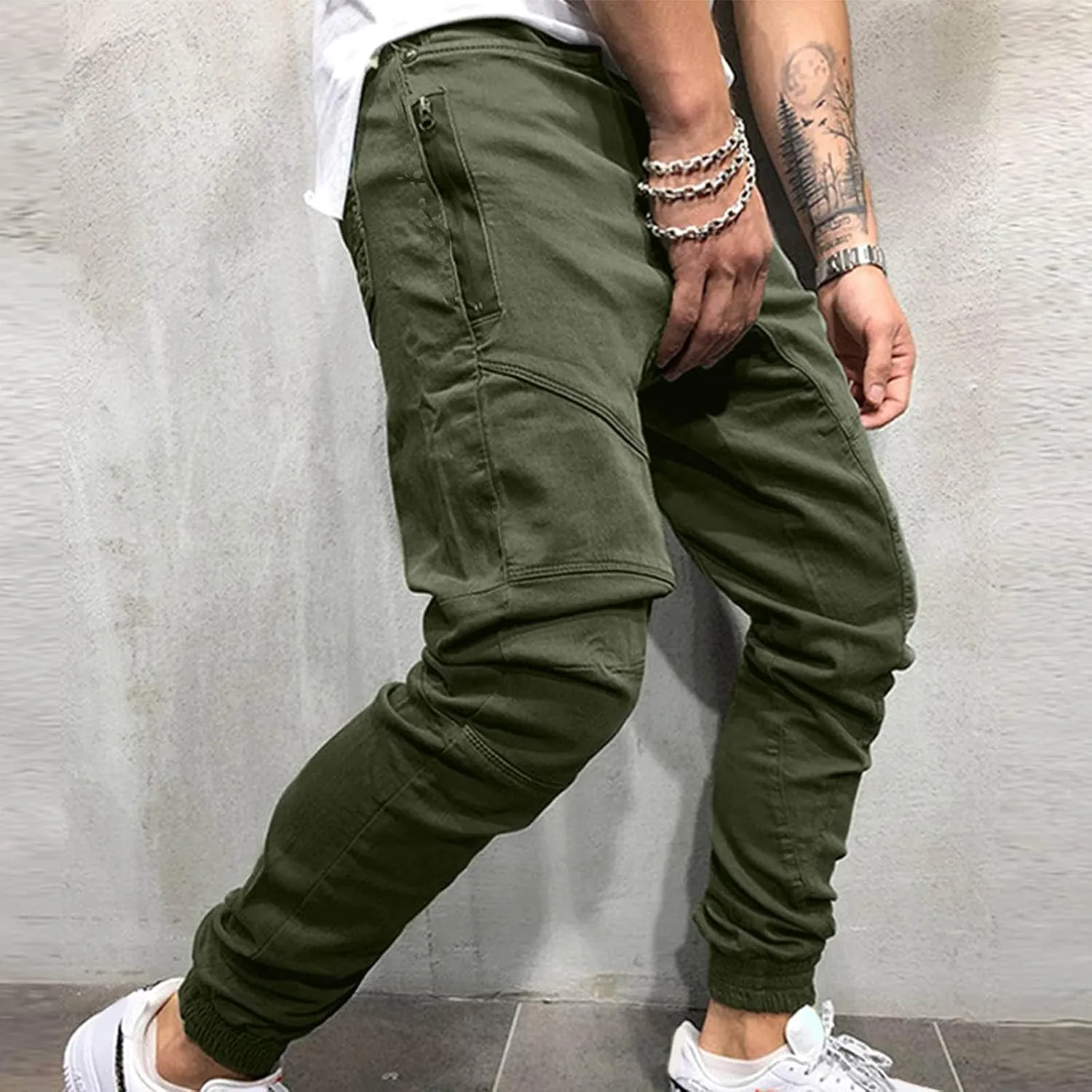 Cargo Pants for Men Relaxed Fit Trousers Casual Outdoor Joggers Lightweight Sweatpants for Men Jogging Cargo Pants