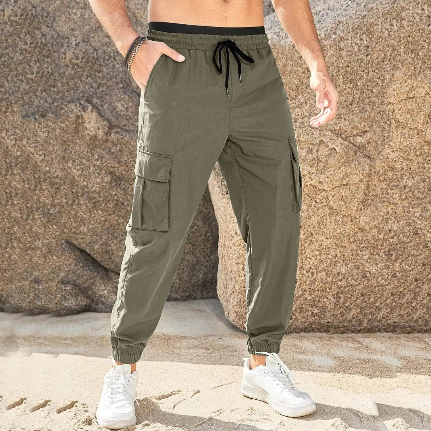 Cargo Sweatpants for Men Mens Lounge Pants Trousers Baggy Jogger Cargo Pants for Men Men's Relaxed Straight-Fit Cargo