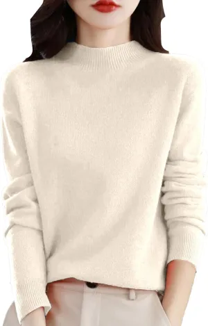 Cashmere Sweaters for Women Fashion Comfort Pullover Sweaters Casual Crewneck Sweater Dressy Long Sleeve Sweaters