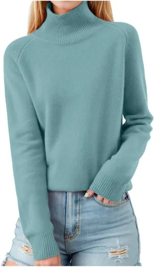 Cashmere Sweaters for Women Fashion Comfort Pullover Sweaters Casual Crewneck Sweater Dressy Long Sleeve Sweaters