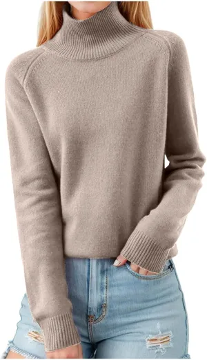 Cashmere Sweaters for Women Fashion Comfort Pullover Sweaters Casual Crewneck Sweater Dressy Long Sleeve Sweaters