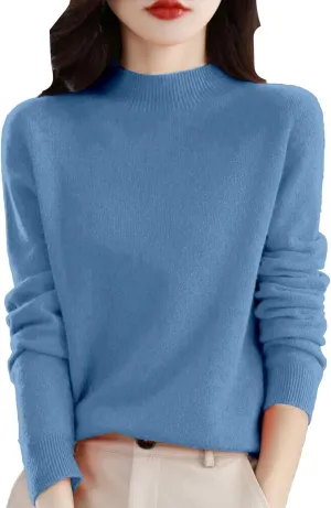 Cashmere Sweaters for Women Fashion Comfort Pullover Sweaters Casual Crewneck Sweater Dressy Long Sleeve Sweaters