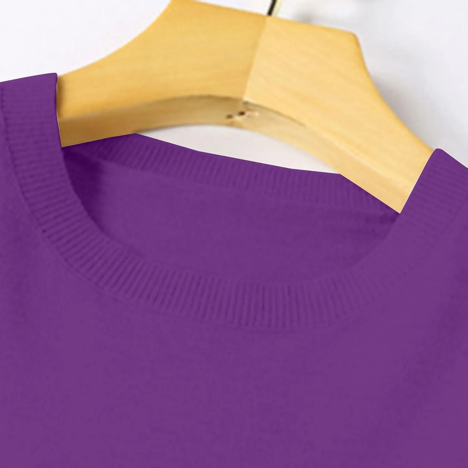 Cashmere Sweaters for Women Thin Lightweight Crewneck Sweaters Soft Wool Plain Crop Sweater Light Weight Sweaters