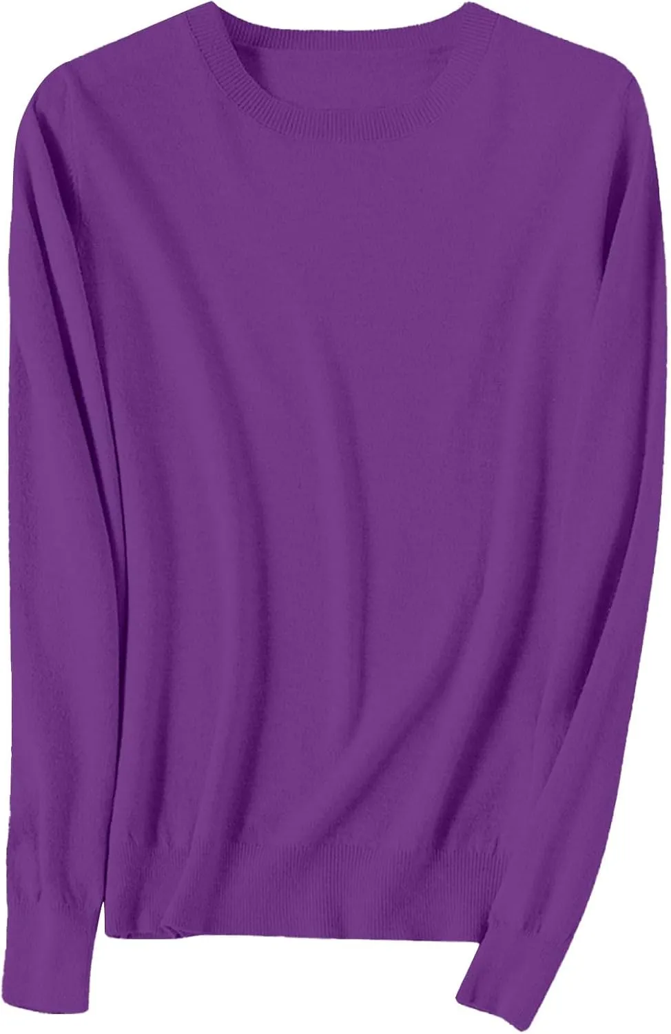 Cashmere Sweaters for Women Thin Lightweight Crewneck Sweaters Soft Wool Plain Crop Sweater Light Weight Sweaters