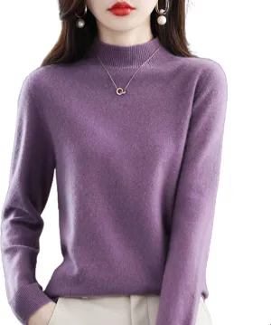 Cashmere Sweaters for Women,Cashmere Long Sleeve Crewneck Fall Winter Sweaters