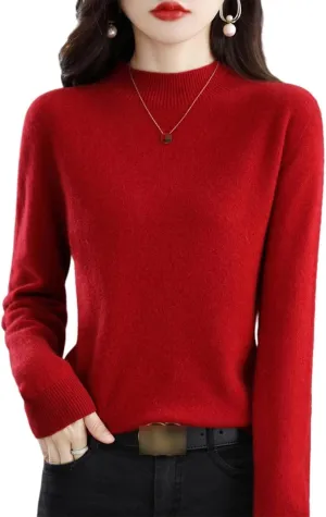 Cashmere Sweaters for Women,Cashmere Long Sleeve Crewneck Fall Winter Sweaters