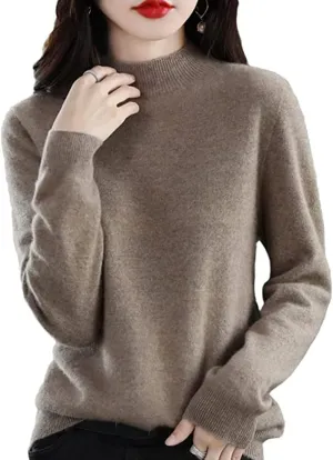 Cashmere Sweaters for Women,Cashmere Long Sleeve Crewneck Fall Winter Sweaters