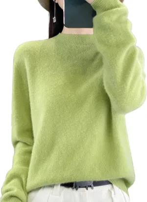Cashmere Sweaters for Women,Cashmere Long Sleeve Crewneck Fall Winter Sweaters