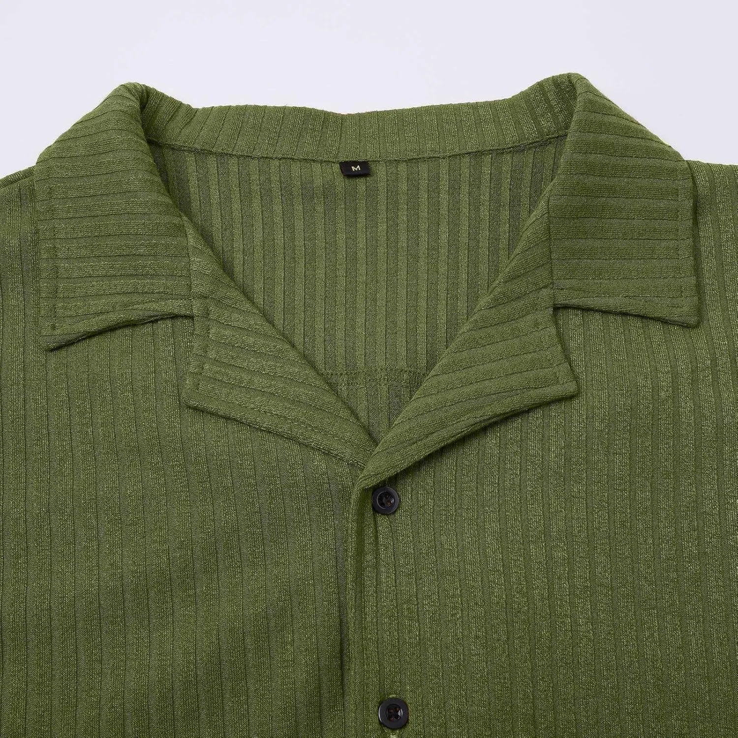 Casual Dress Shirts for Men Striped Shirts Ribbed Knit Textured Button Down Shirts Athletic Fit Long Sleeve