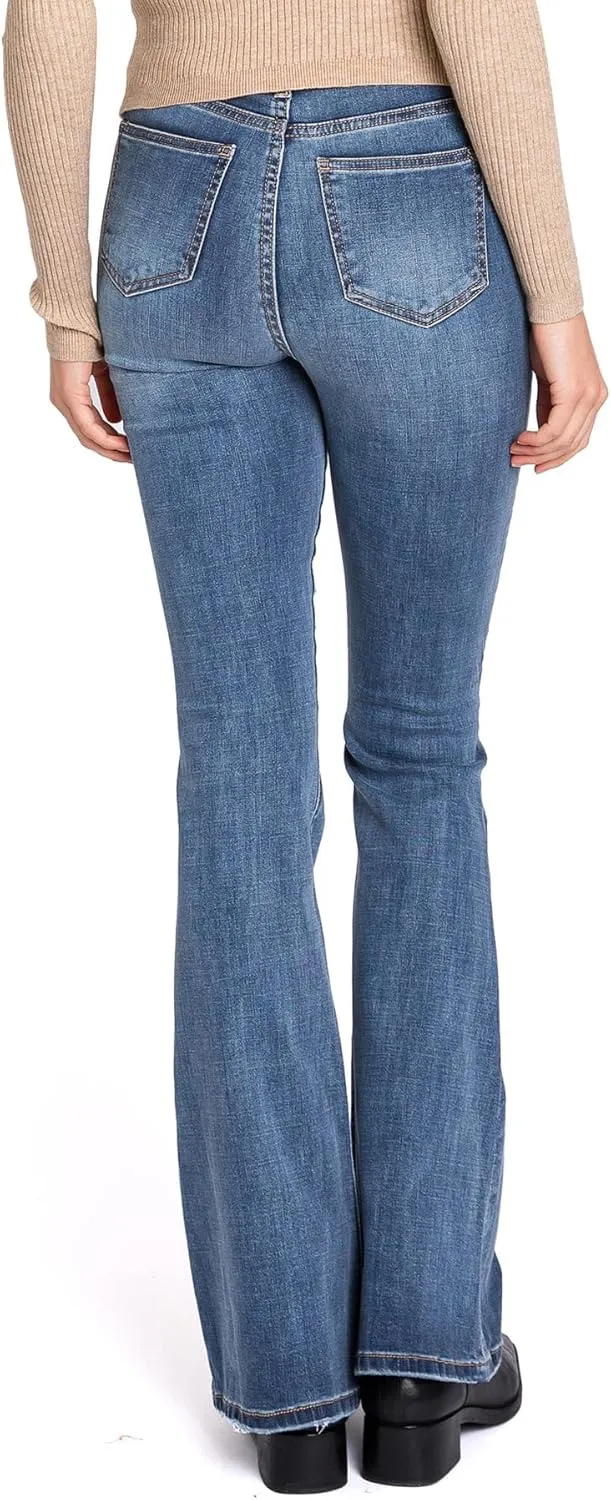 Celebrity Pink Jean Women's Juniors High Waisted Flared Bell Bottoms