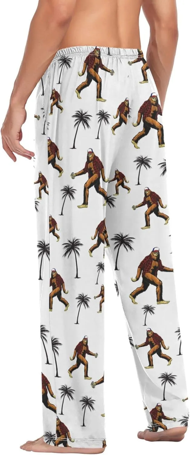 Corgi Men's Straight-Fit Pajama Pant Jersey Sleep Pjs Bottoms with Pocket Drawstring