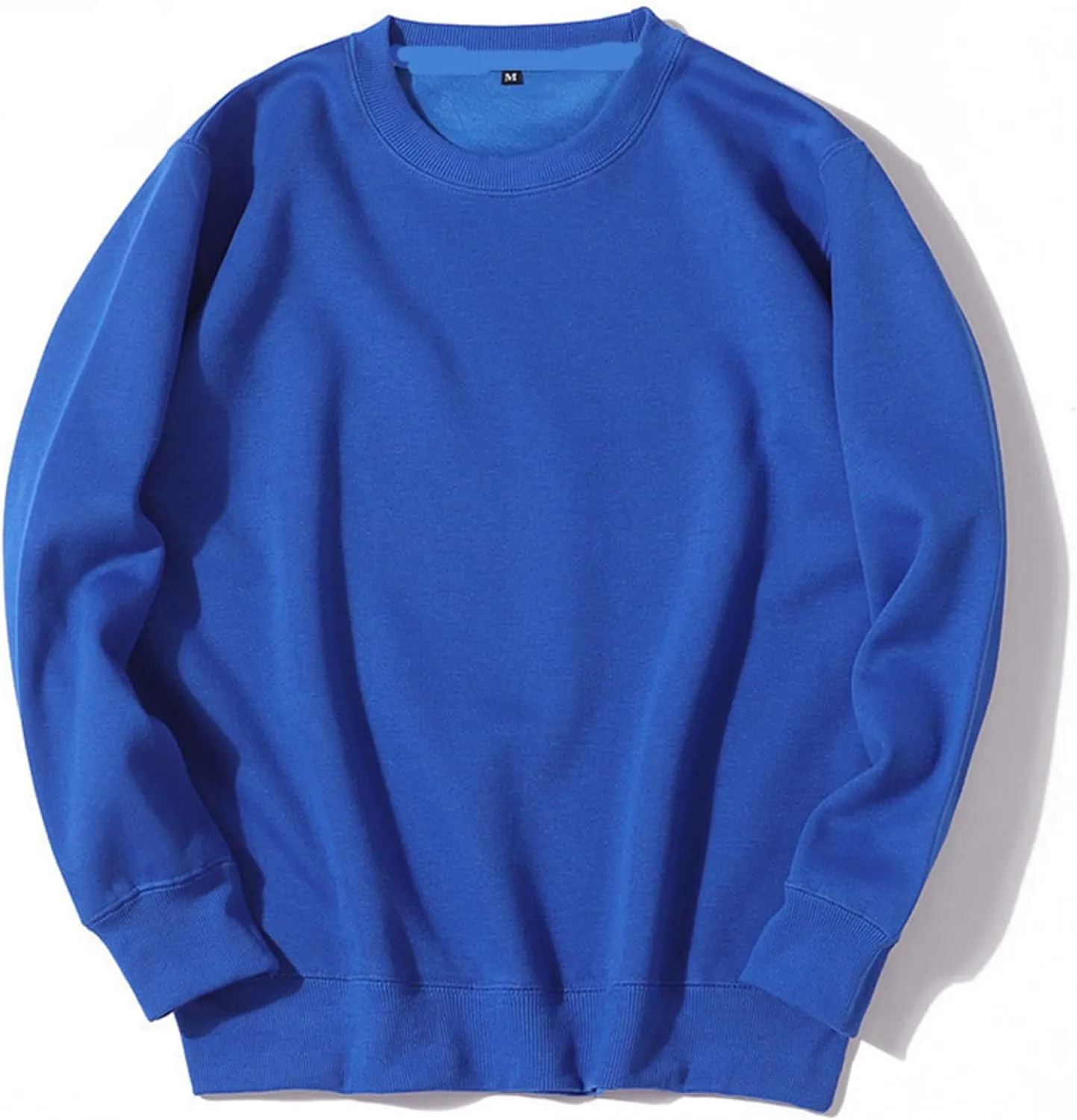 Crew Neck Sweatshirts Men Sports Solid Pullover Sweatshirt Long Sleeve Comfort Sweater Running Daily Sweatshirts