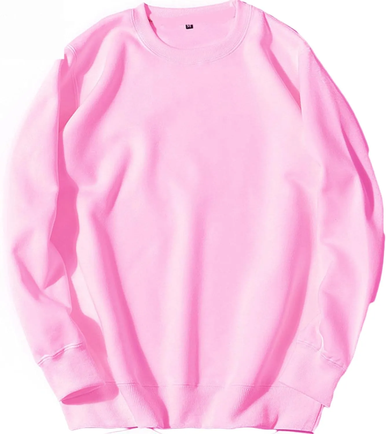 Crew Neck Sweatshirts Men Sports Solid Pullover Sweatshirt Long Sleeve Comfort Sweater Running Daily Sweatshirts