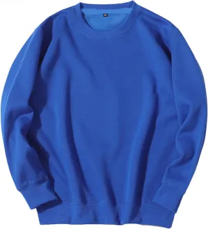 Crew Neck Sweatshirts Men Sports Solid Pullover Sweatshirt Long Sleeve Comfort Sweater Running Daily Sweatshirts