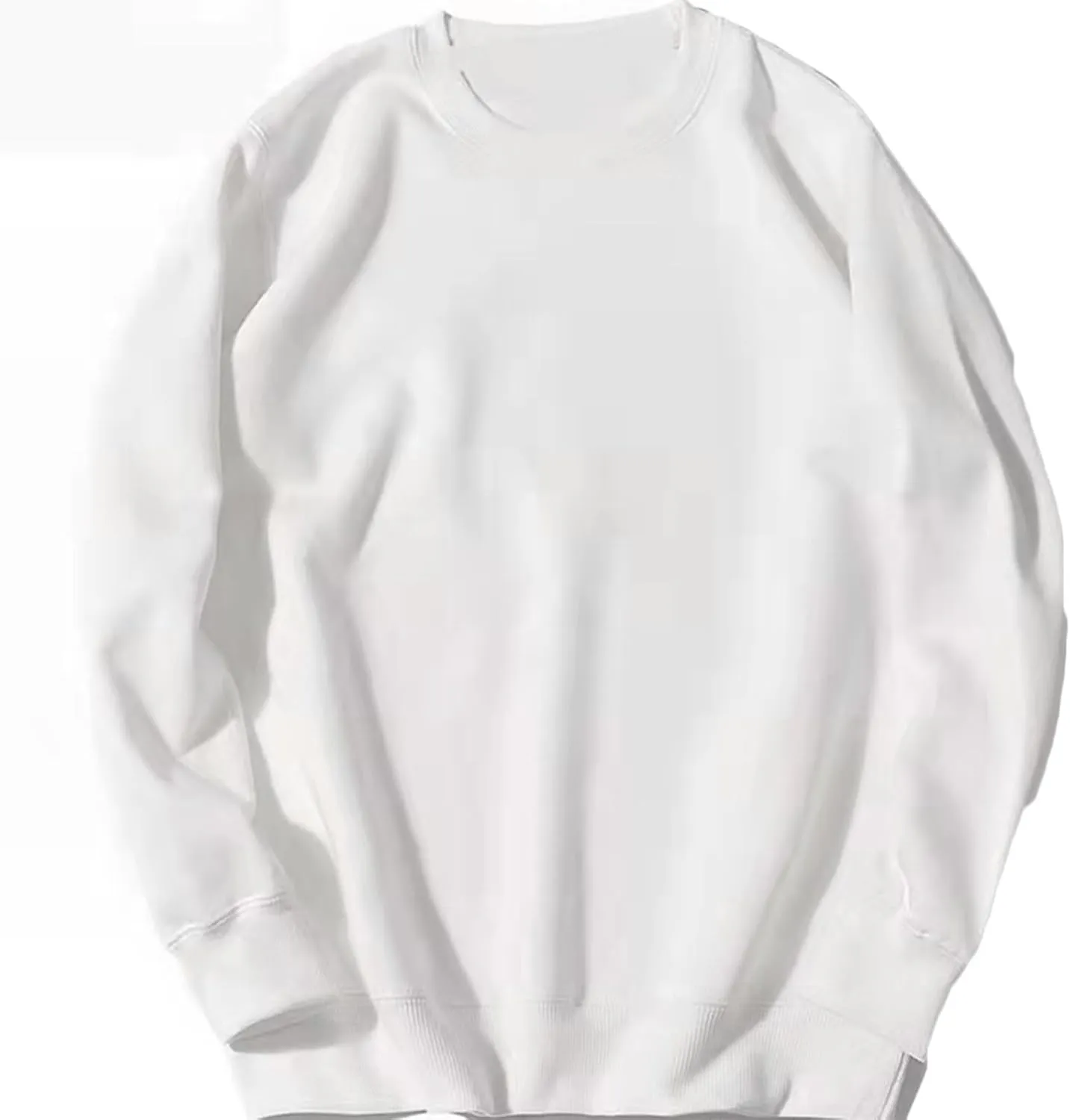 Crew Neck Sweatshirts Men Sports Solid Pullover Sweatshirt Long Sleeve Comfort Sweater Running Daily Sweatshirts