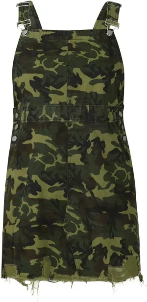 Denim Overall Dress Classic Denim Adjustable Strap Pinafore Overall Dress Suspender Skirt