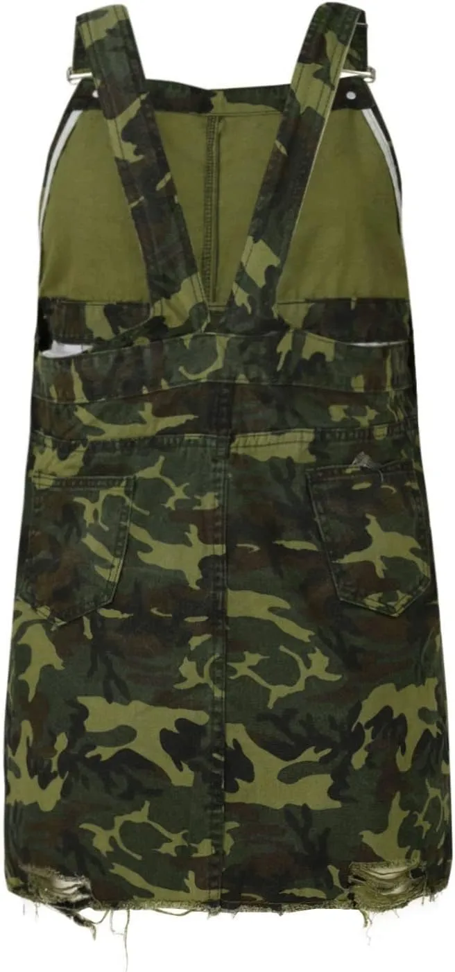 Denim Overall Dress Classic Denim Adjustable Strap Pinafore Overall Dress Suspender Skirt