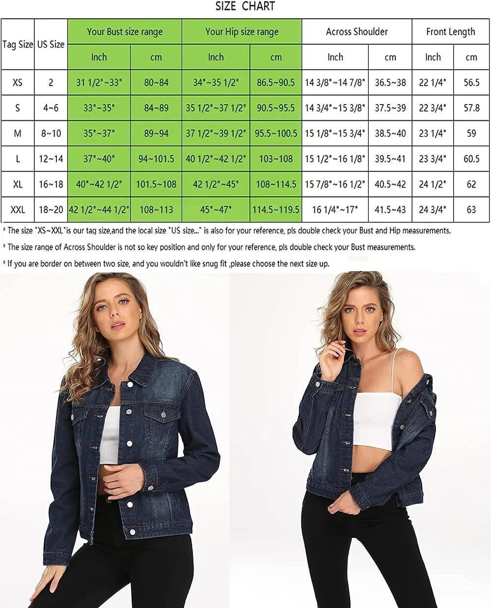 Dilgul Women's Denim Jacket Casual Long Sleeve Basic Button Down Denim Jean Jacket