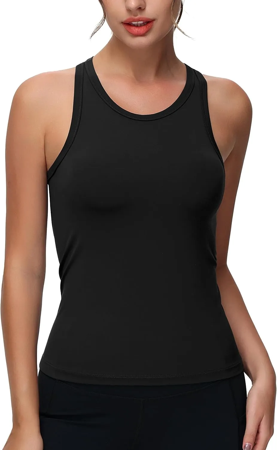 Dragon Fit Women's Workout Tank Tops Slim Fit Yoga Racerback Basic Sleeveless Gym Athletic Tops