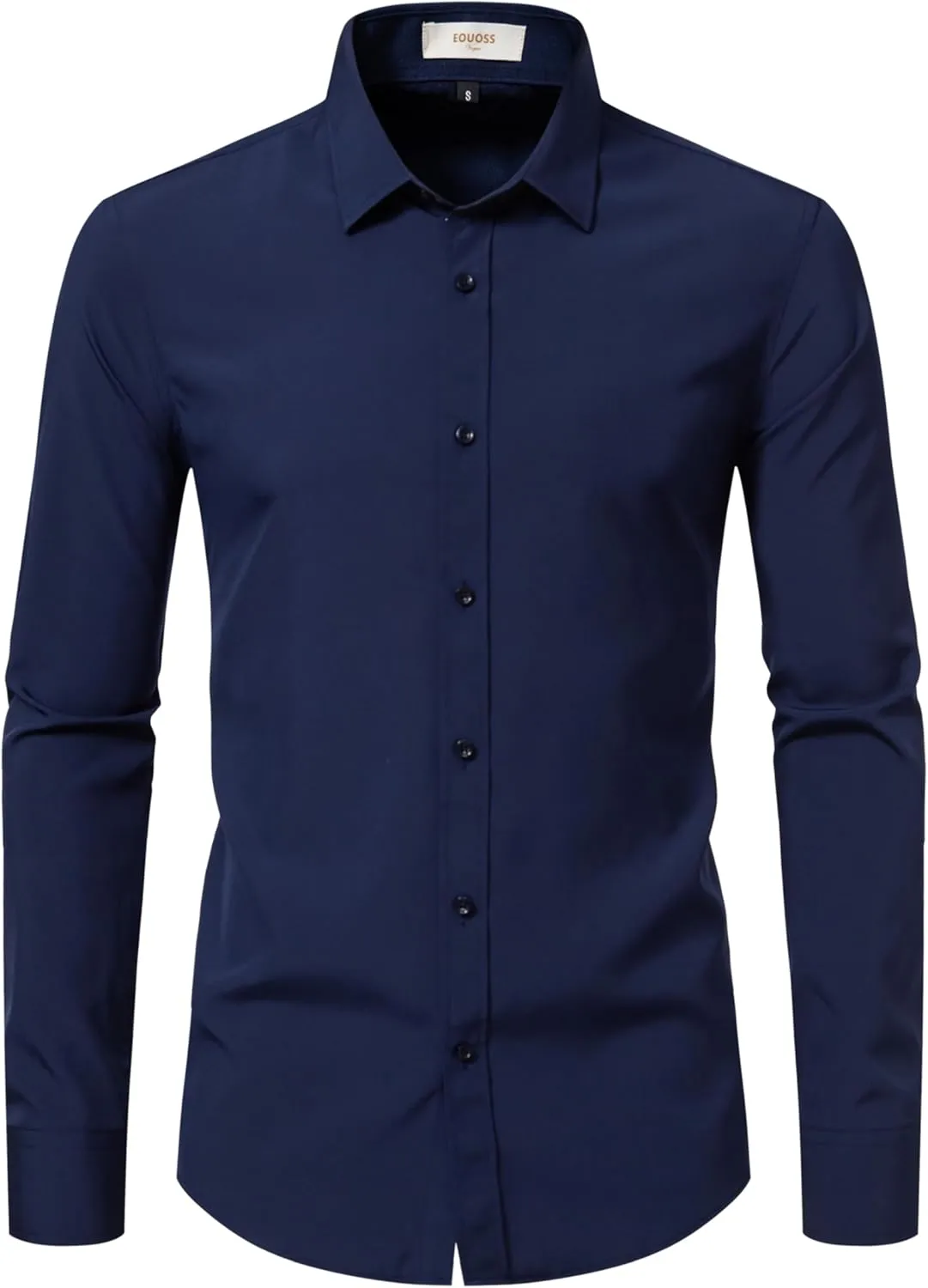 Dress Shirts for Men Stretch Slim Fit Long Sleeve Mens Dress Shirts Casual Business Muscle Fit Button Down Shirts