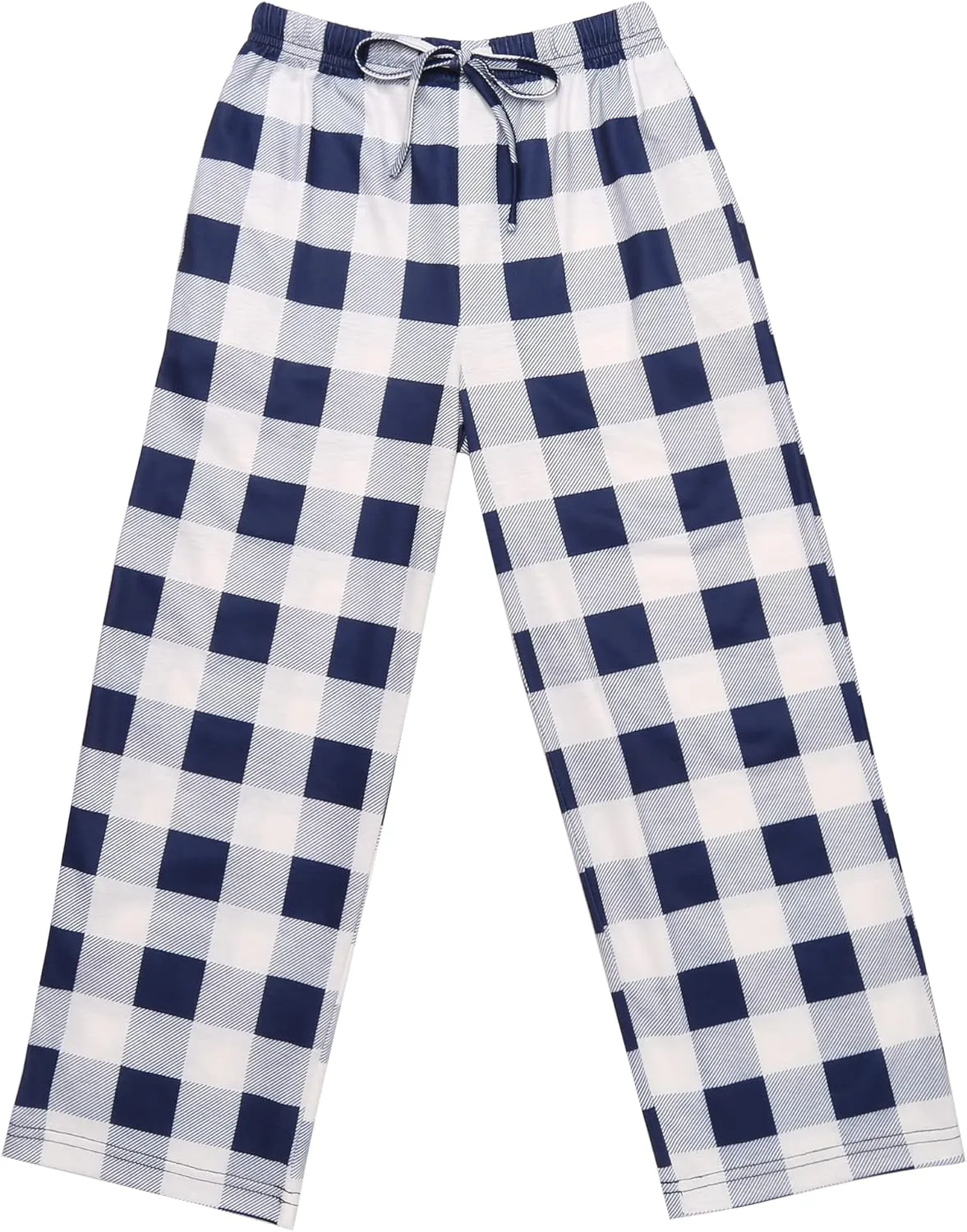 Ekouaer Boys Pajama Pants Long Sleep Soft Elastic Waist Bottoms Plaid Lounge With 2 Pockets 4-14 Years