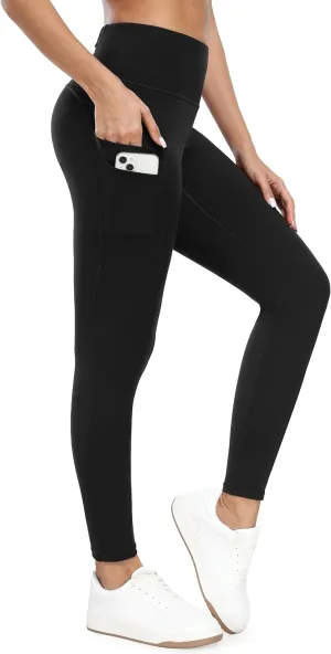 Ewedoos Leggings with 5 Pockets for Women Yoga Pants 25"/ 27" Workout Leggings for Women Tummy Control Running
