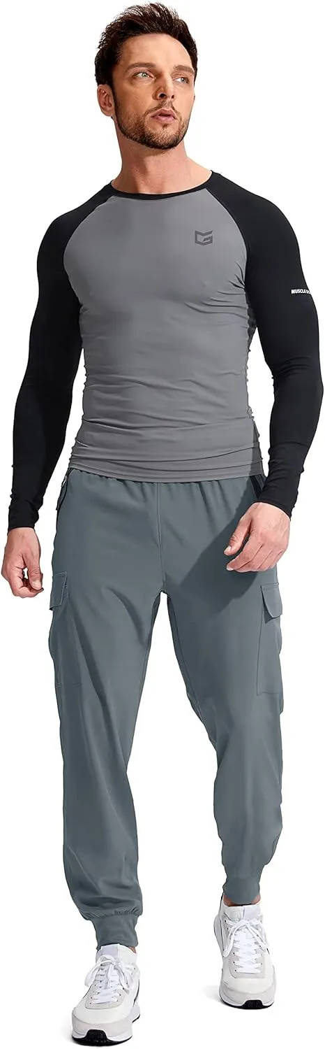 G Gradual Men's Joggers Hiking Cargo Pants Multi Pockets Lightweight Quick Dry Athletic Travel Golf Outdoor