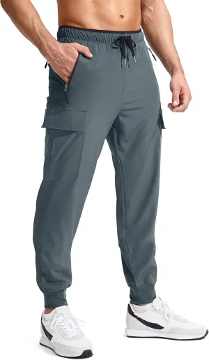 G Gradual Men's Joggers Hiking Cargo Pants Multi Pockets Lightweight Quick Dry Athletic Travel Golf Outdoor