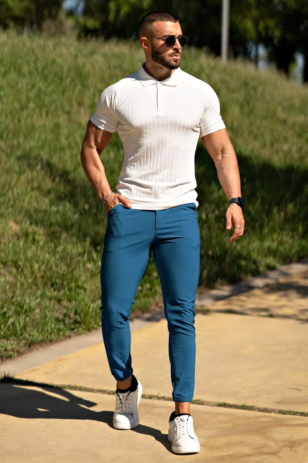 GINGTTO Men's 4-Way Stretch Slim Tapered Fit Golf Joggers - 28" Inseam Nylon