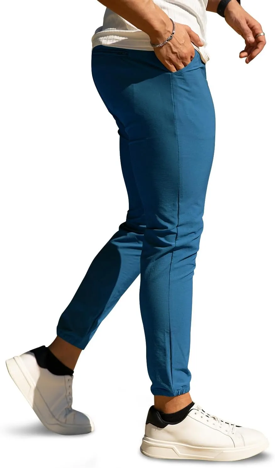 GINGTTO Men's 4-Way Stretch Slim Tapered Fit Golf Joggers - 28" Inseam Nylon