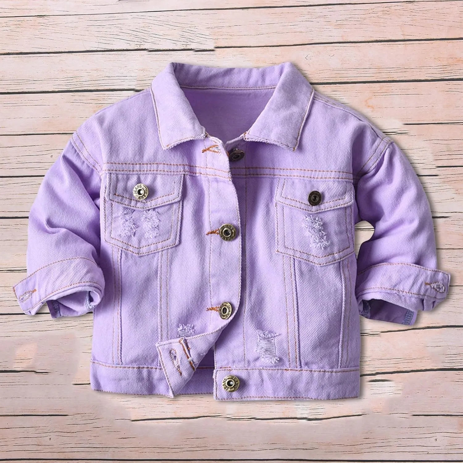 Girls' Basic Denim Jacket Girls' Denim Trucker Jacket Baby Toddler Girls Basic Denim Jacket, Boys Jacket