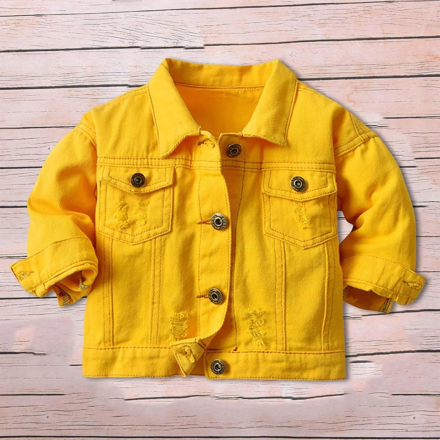 Girls' Basic Denim Jacket Girls' Denim Trucker Jacket Baby Toddler Girls Basic Denim Jacket, Boys Jacket